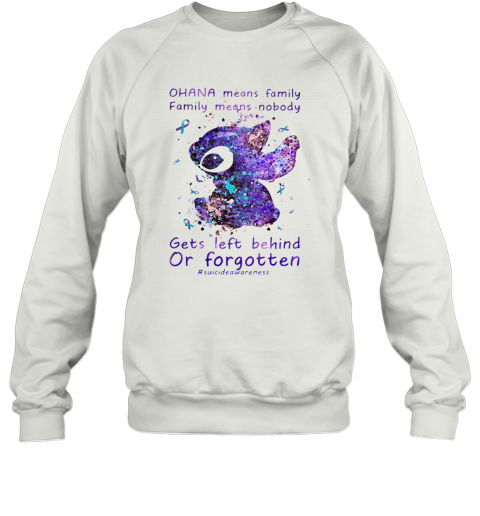 Stitch Ohana Means Family Cancer Awareness T-Shirt Unisex Sweatshirt