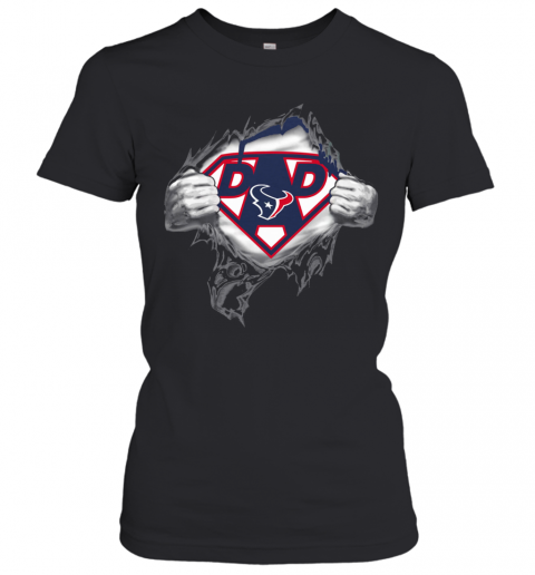 Superhero National Football League Houston Texans Father's Day T-Shirt Classic Women's T-shirt