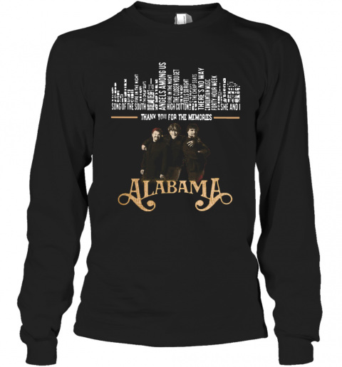 Thank You For The Memories Alabama Band T-Shirt Long Sleeved T-shirt 