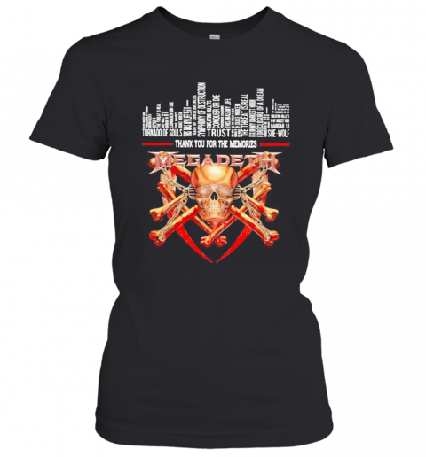 Thank You For The Memories Megadeth Skull T-Shirt Classic Women's T-shirt