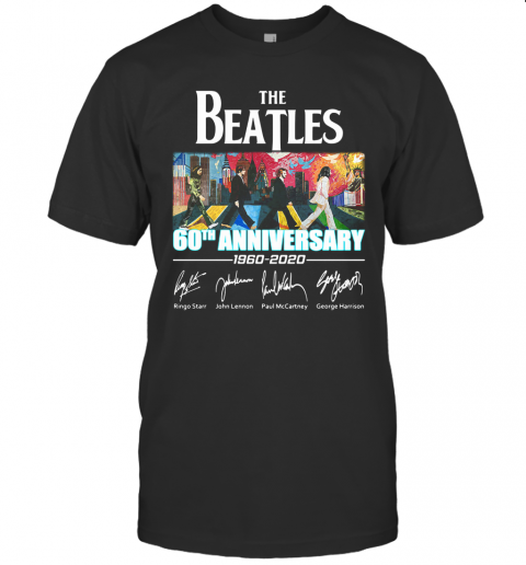 The Beatles 60Th Anniversary 1960 2020 Signature T-Shirt Classic Men's T-shirt