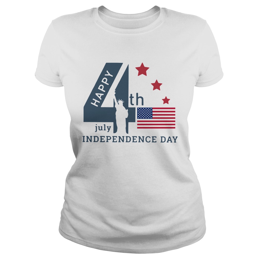 The World Happy 4th Of July Independence Day American Flag Classic Ladies