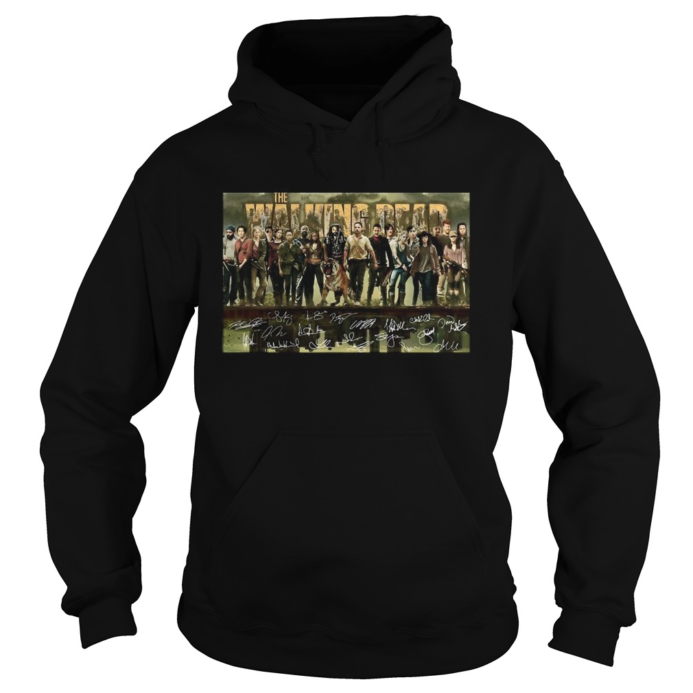 The walking dead film characters signatures Hoodie