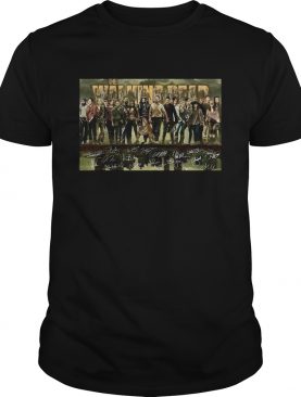 The walking dead film characters signatures shirt