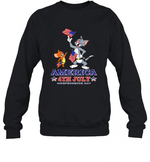 Tom And Jerry America 4Th July Independence Day T-Shirt Unisex Sweatshirt