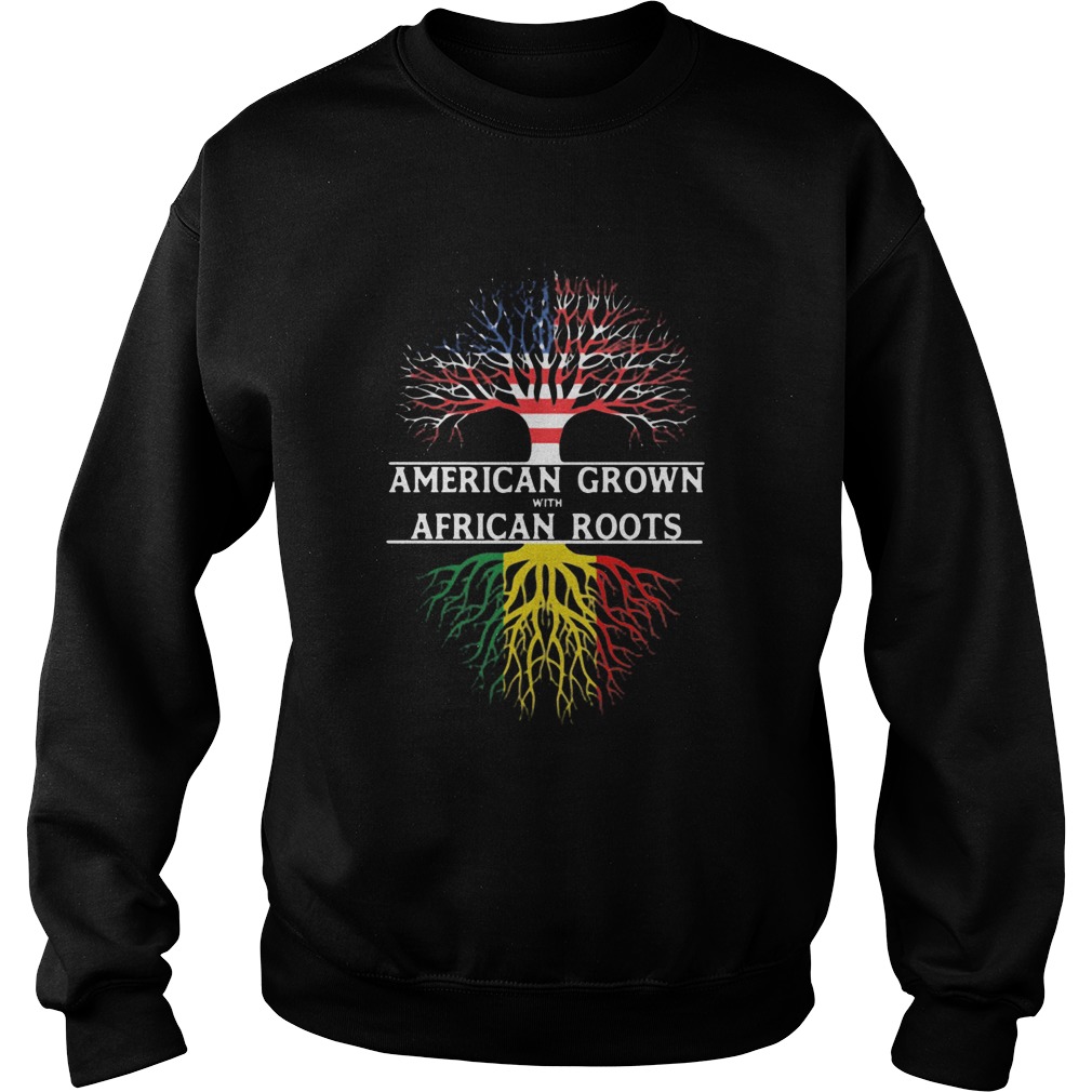 Tree american grown with african roots american flag independence day Sweatshirt