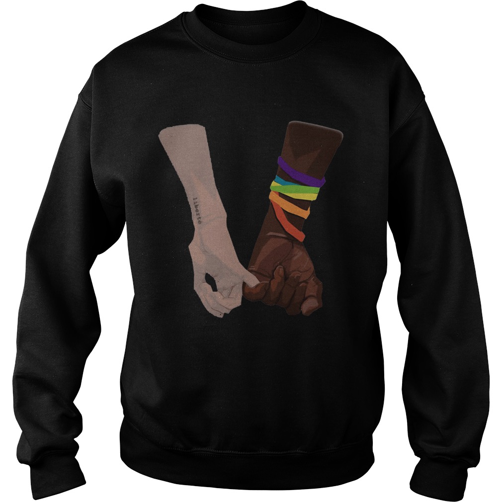 Two Hand Black Lives Matter Color Sweatshirt