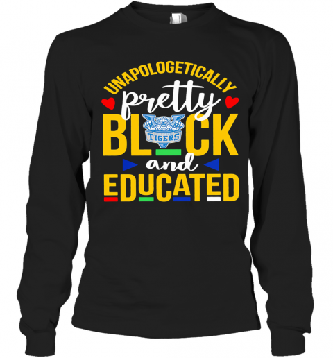 Unapologetically Pretty Black And Educated Voorhees College Heart Styles 90'S T-Shirt Long Sleeved T-shirt 