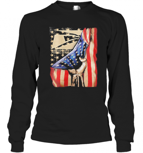 United States Postal Service Logo American Flag Happy Independence Day T-Shirt Long Sleeved T-shirt 