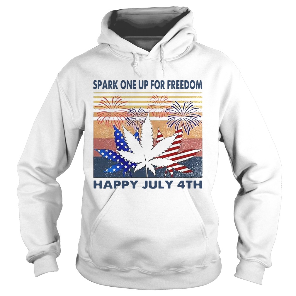 Weed Fireworks Spark One Up For Freedom Happy July 4th Independence Day Hoodie
