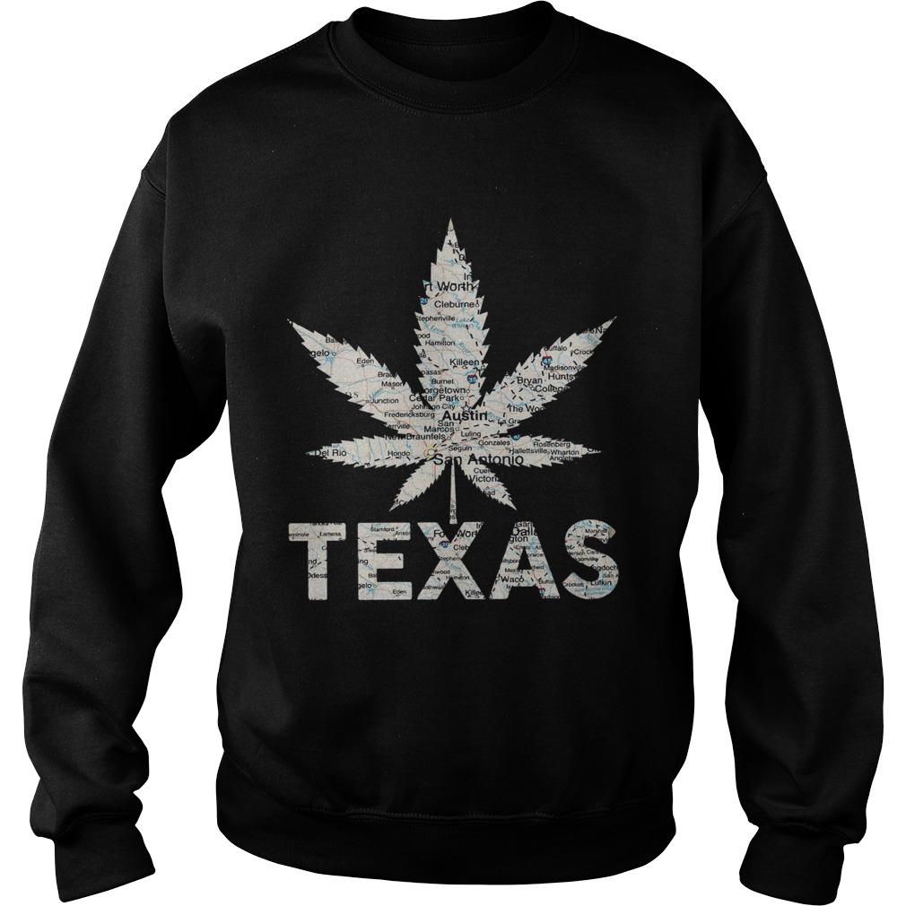 Weed Texas to map Sweatshirt