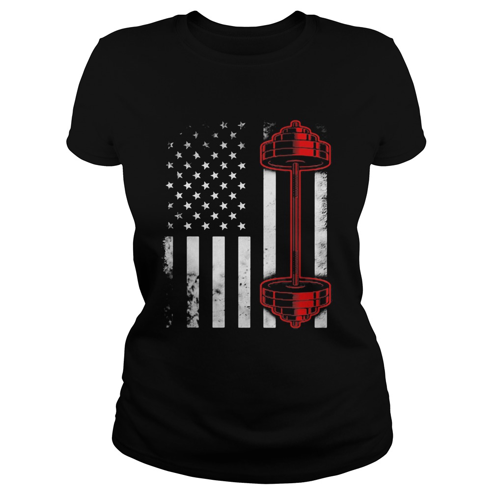 Weightlifting american flag america 4th of july independence day Classic Ladies