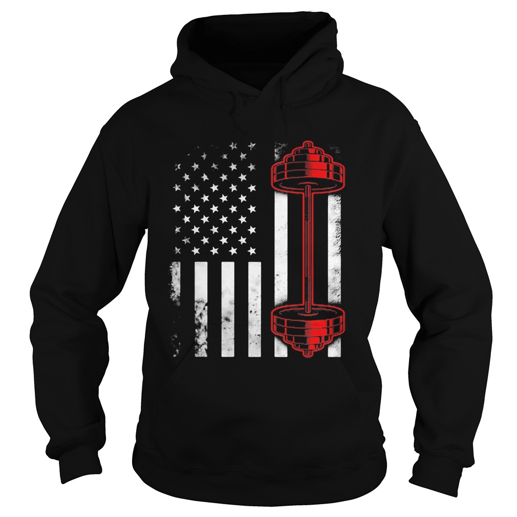 Weightlifting american flag america 4th of july independence day Hoodie