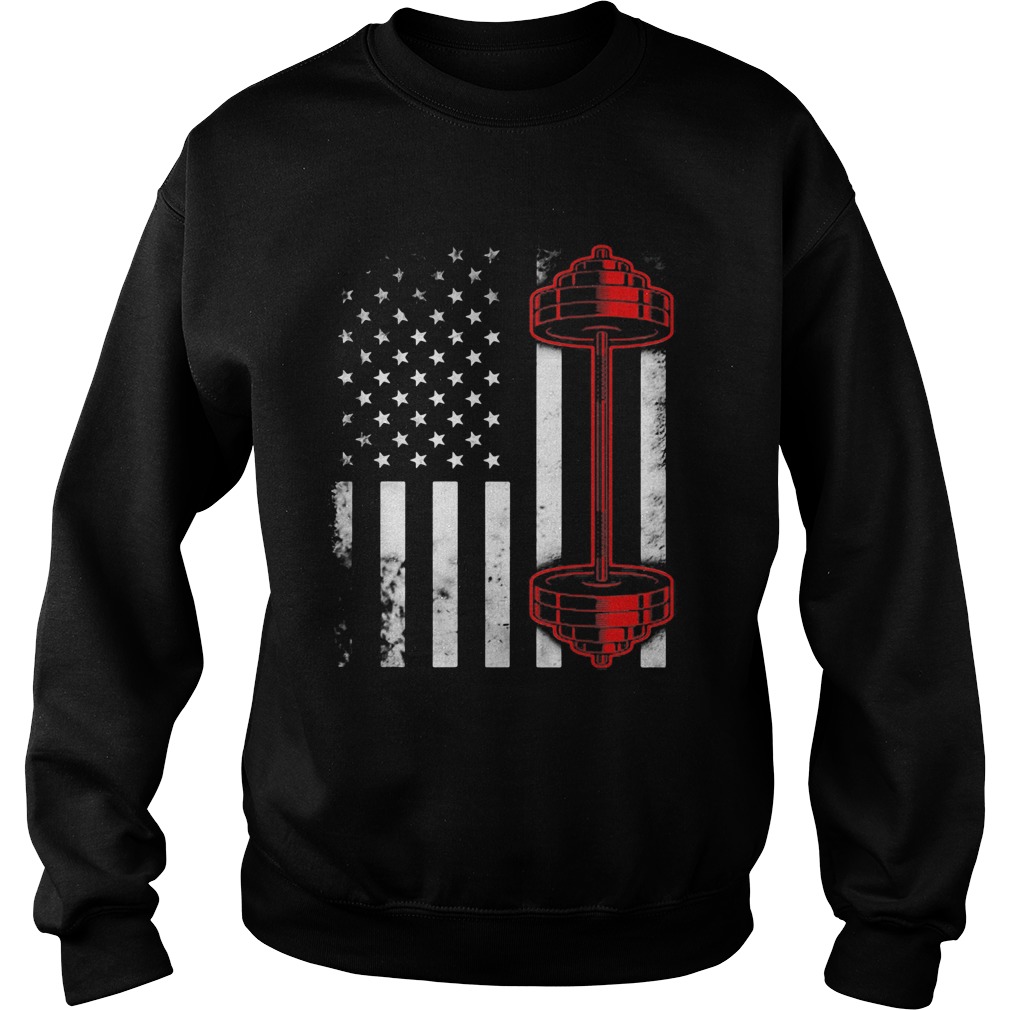 Weightlifting american flag america 4th of july independence day Sweatshirt