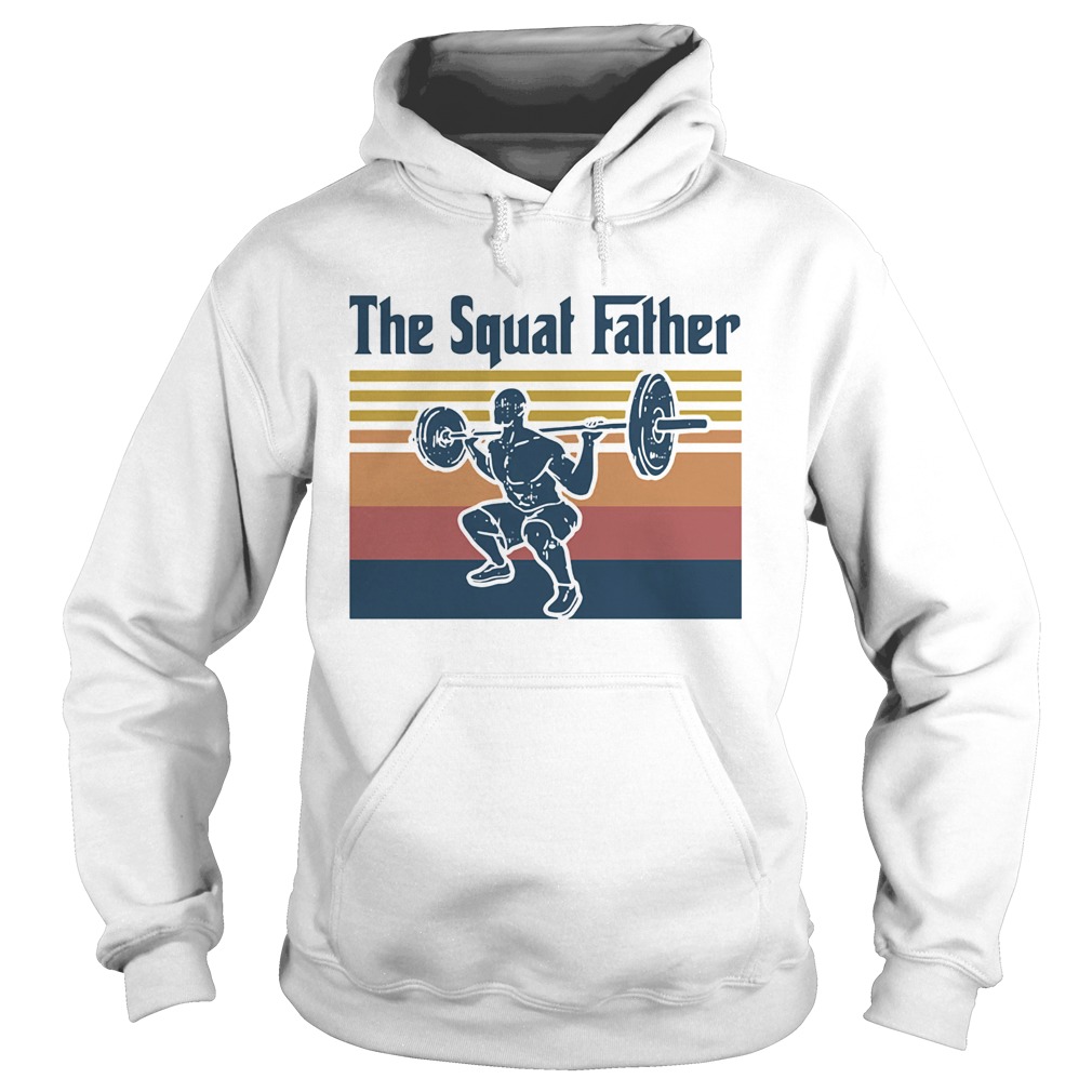Weightlifting the squat father vintage retro Hoodie