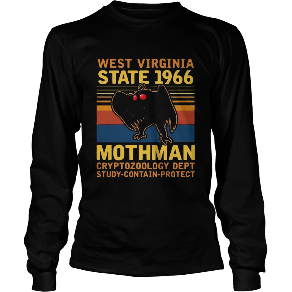West Vigina State 1966 Mothman Vintage Long Sleeve