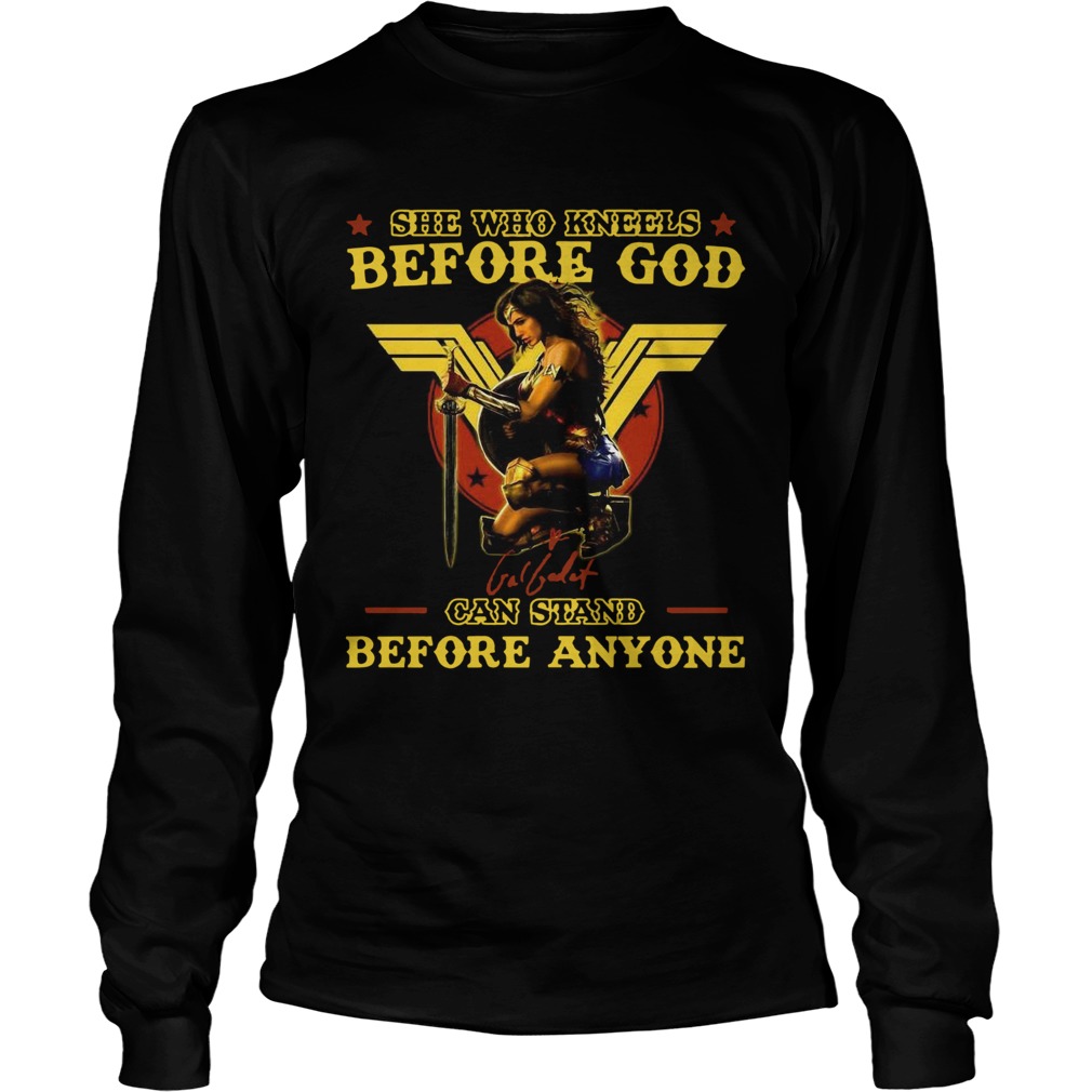 Wonder Woman She Who Kneels Before God Can Stand Before Anyone Long Sleeve