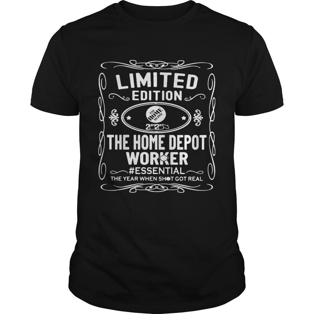 the home depot worker essential the year when shit got real mask shirt