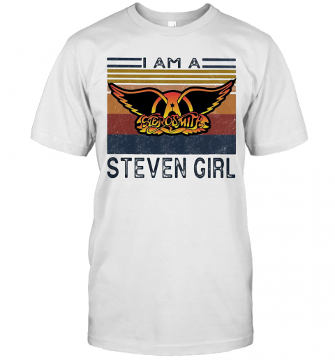Aerosmith I Am A Steven Girl Vintage Retro T-Shirt