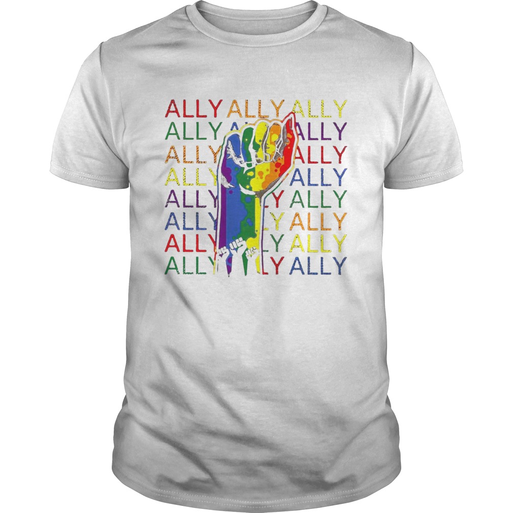 Ally black lives matter hand color LGBT shirt