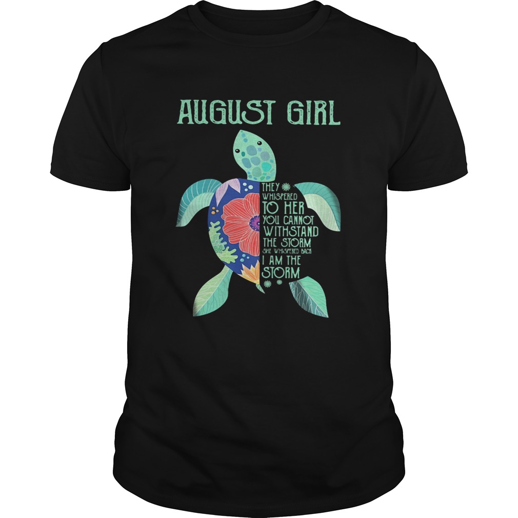 August girl turtle shells flower shirt