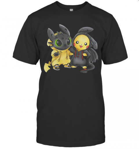 Baby Toothless And Pikachu T-Shirt