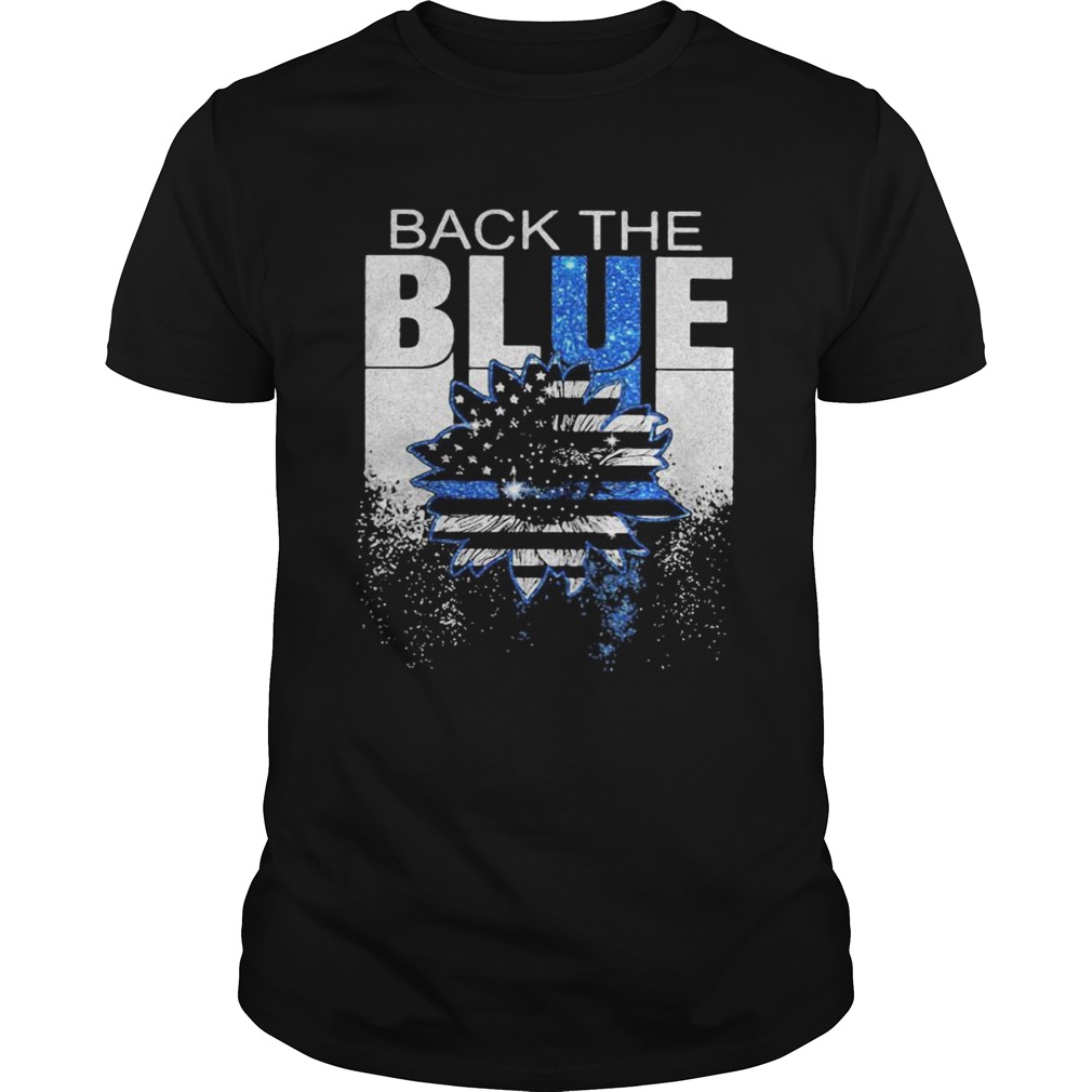 Back the blue folwer American shirt