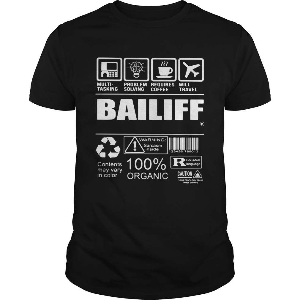 Bailiff warning sarcare 100 organic shirt