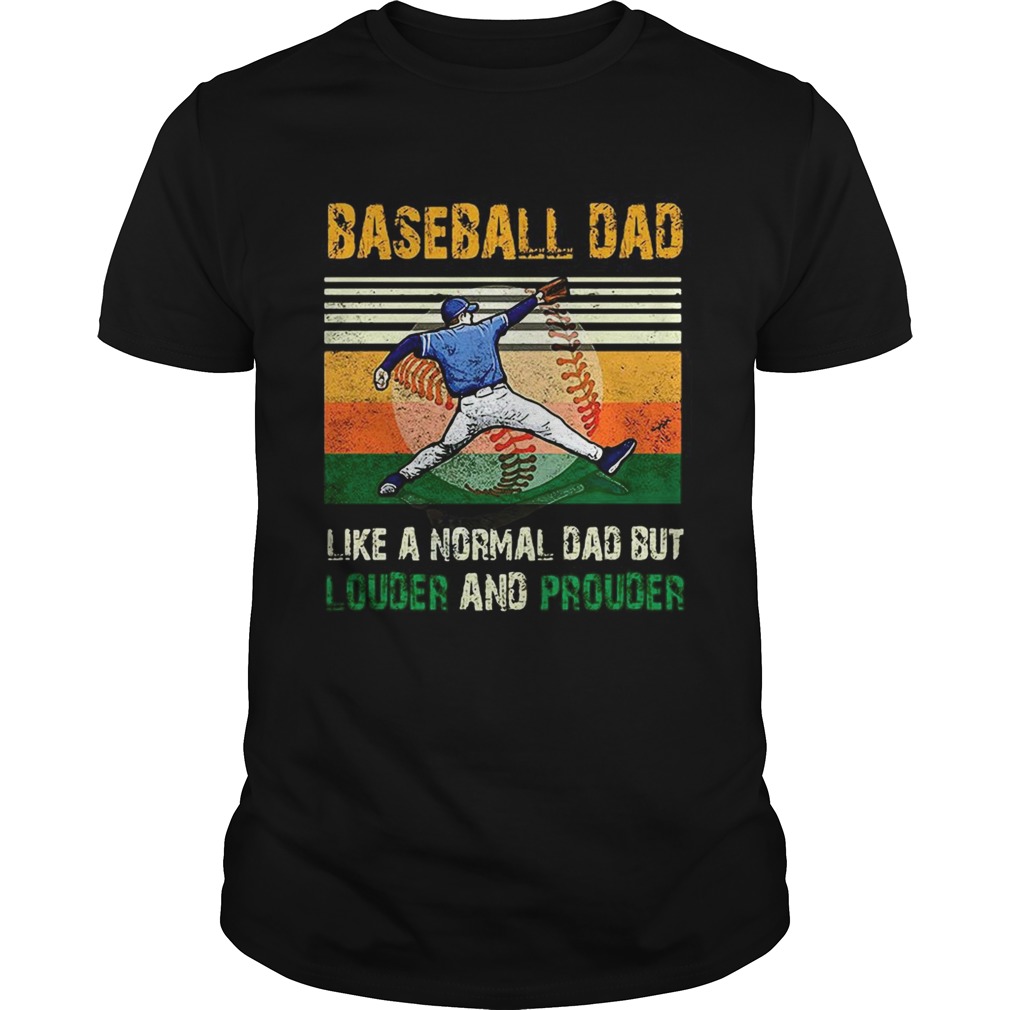 Baseball dad like a regular dad but cooler vintage retro shirt