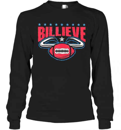 Billieve Buffalo Bills Football T-Shirt Long Sleeved T-shirt 