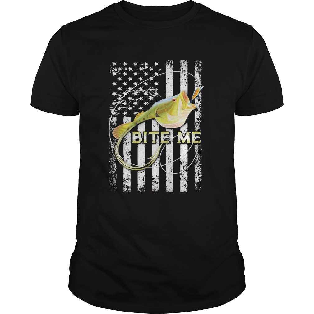 Bite me fish American shirt