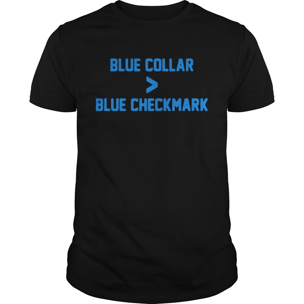 Blue collar blue checkmark shirt