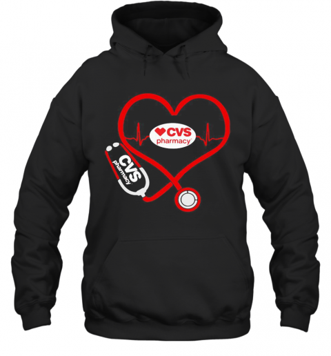 CVS Pharmacy Nurse Stethoscope Love Heartbeat T-Shirt Unisex Hoodie