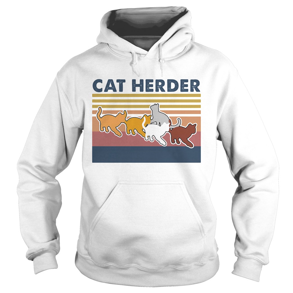Cat herder Vintage retro Hoodie