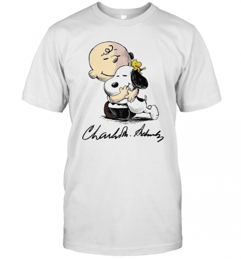 Charlie Brown Snoopy And Woodstock Art Signatures T-Shirt