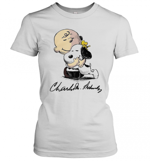 Charlie Brown Snoopy And Woodstock Art Signatures T-Shirt Classic Women's T-shirt