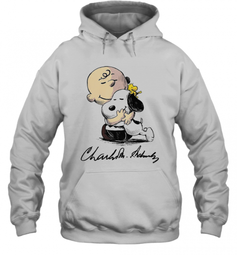 Charlie Brown Snoopy And Woodstock Art Signatures T-Shirt Unisex Hoodie