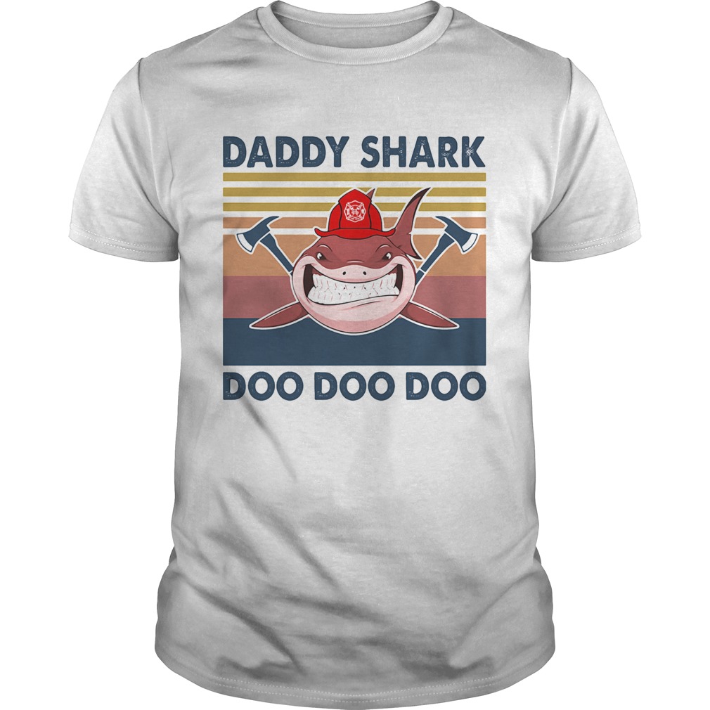 Daddy shark doo doo doo vintage retro shirt