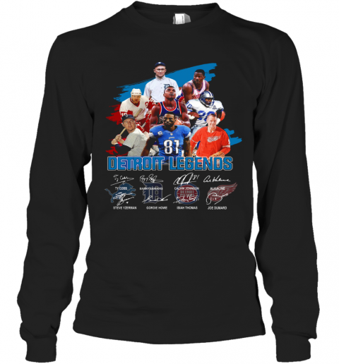 Detroit Legends Detroit Sports Team Logos T-Shirt Long Sleeved T-shirt 