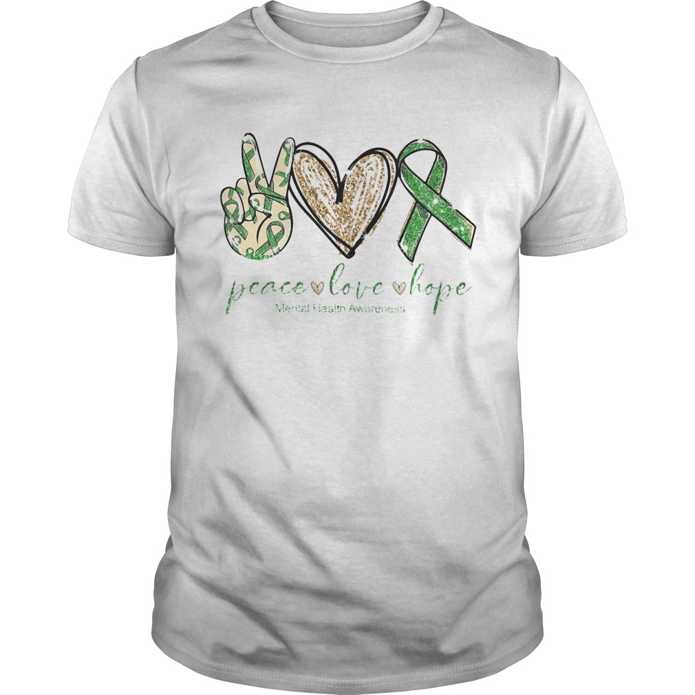 Diamond Peace love hope mental health awareness shirt
