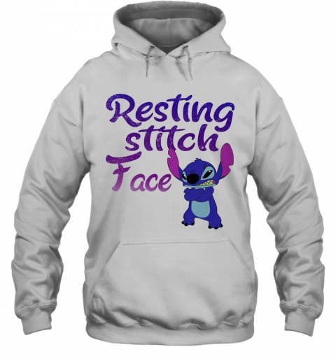 Disney Resting Stitch Face T-Shirt Unisex Hoodie