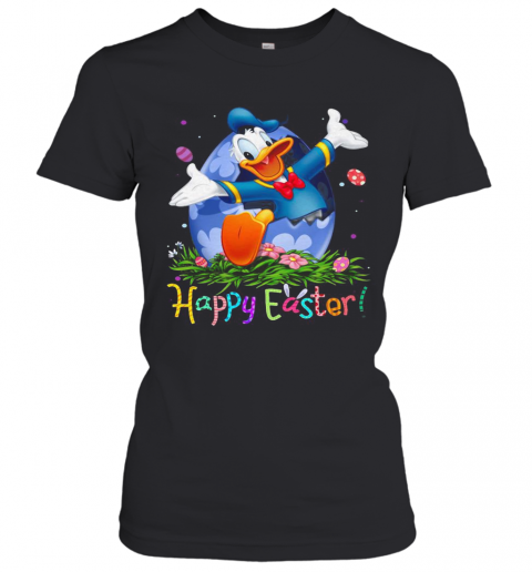 Donald Duck Happy Easter Flowers T-Shirt Classic Women's T-shirt