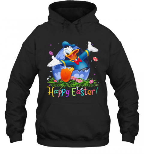 Donald Duck Happy Easter Flowers T-Shirt Unisex Hoodie