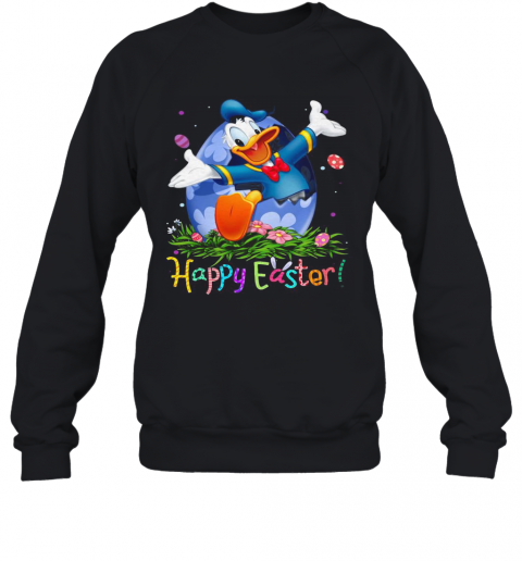 Donald Duck Happy Easter Flowers T-Shirt Unisex Sweatshirt