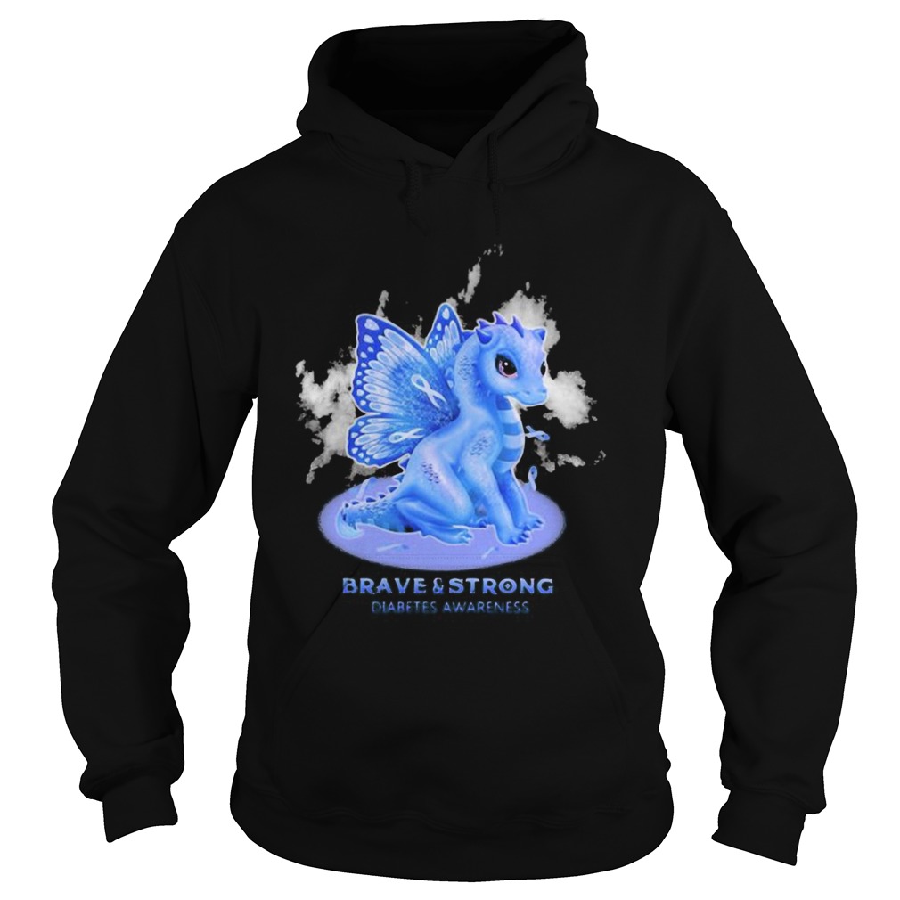 Dragon butterfly brave and strong diabetes awareness Hoodie