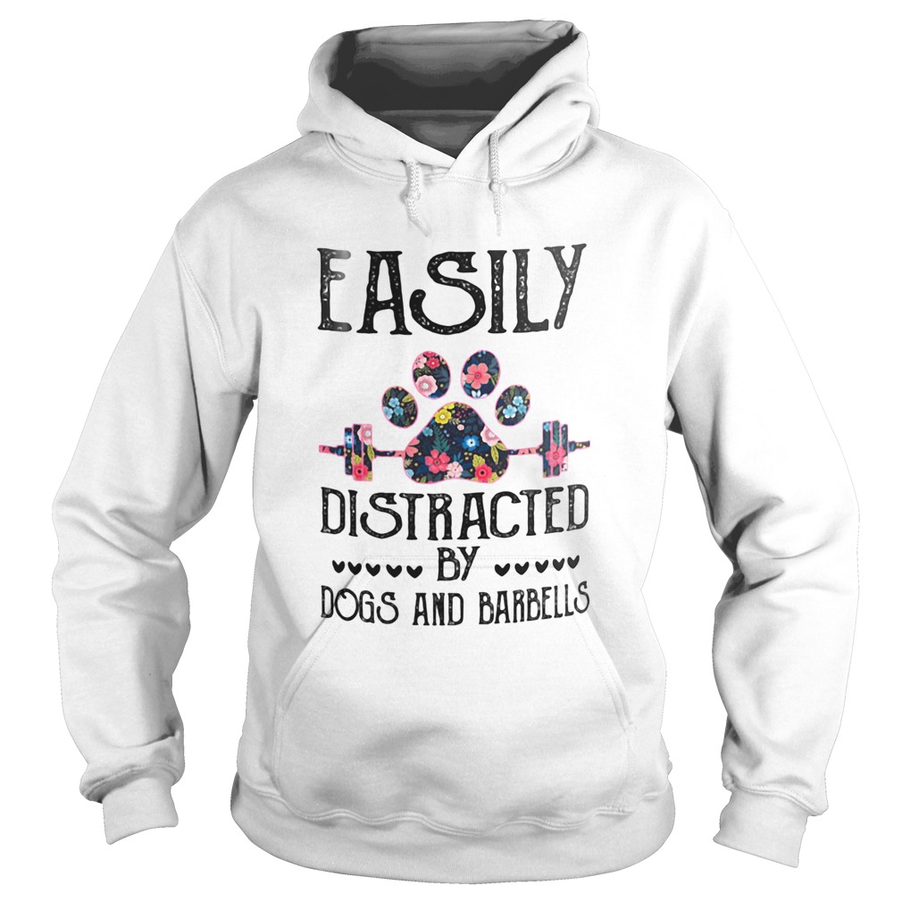 Easily Distracted By Dogs And Barbells Dog Hoodie