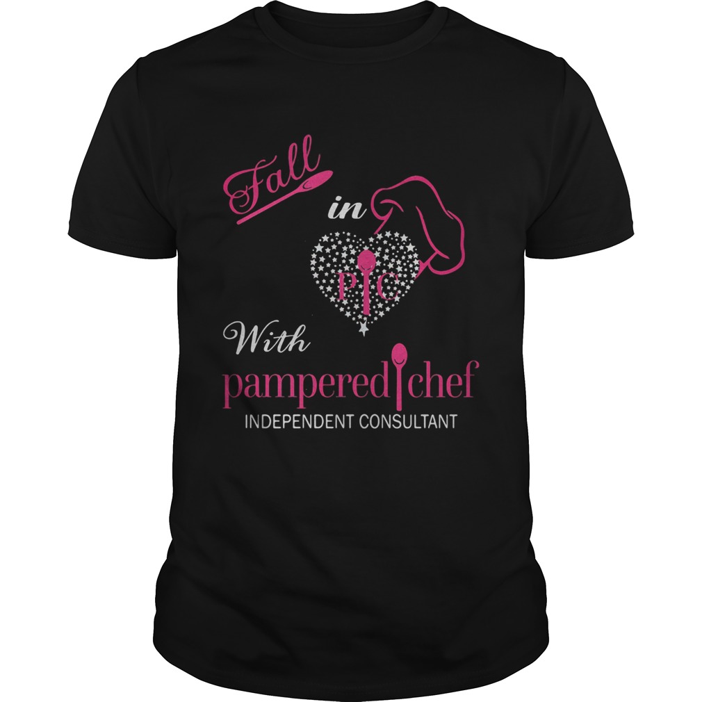 Fall in with pampered chef independent consultant heart shirt