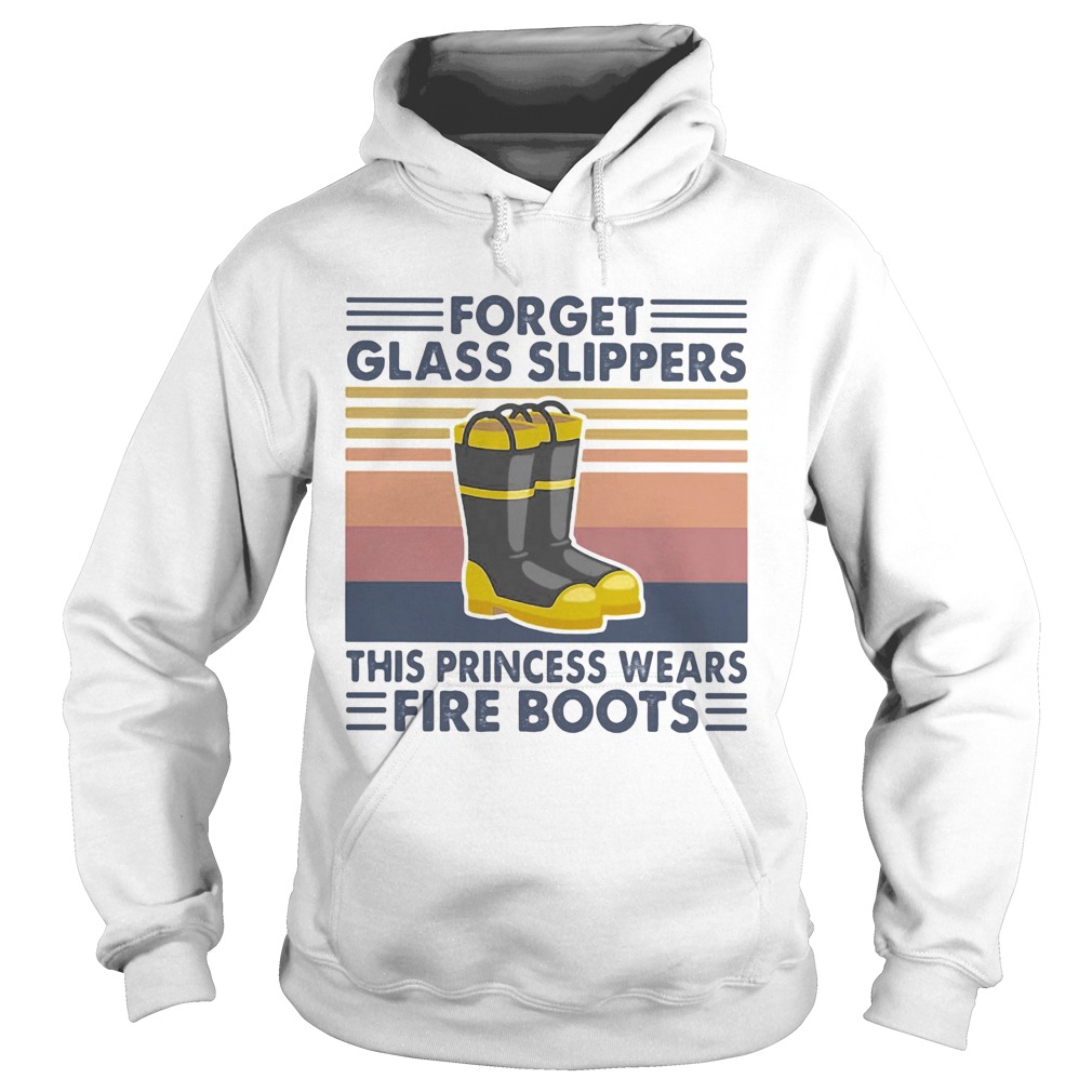 Forget glass slippers this princess wears fire boots vintage retro Hoodie
