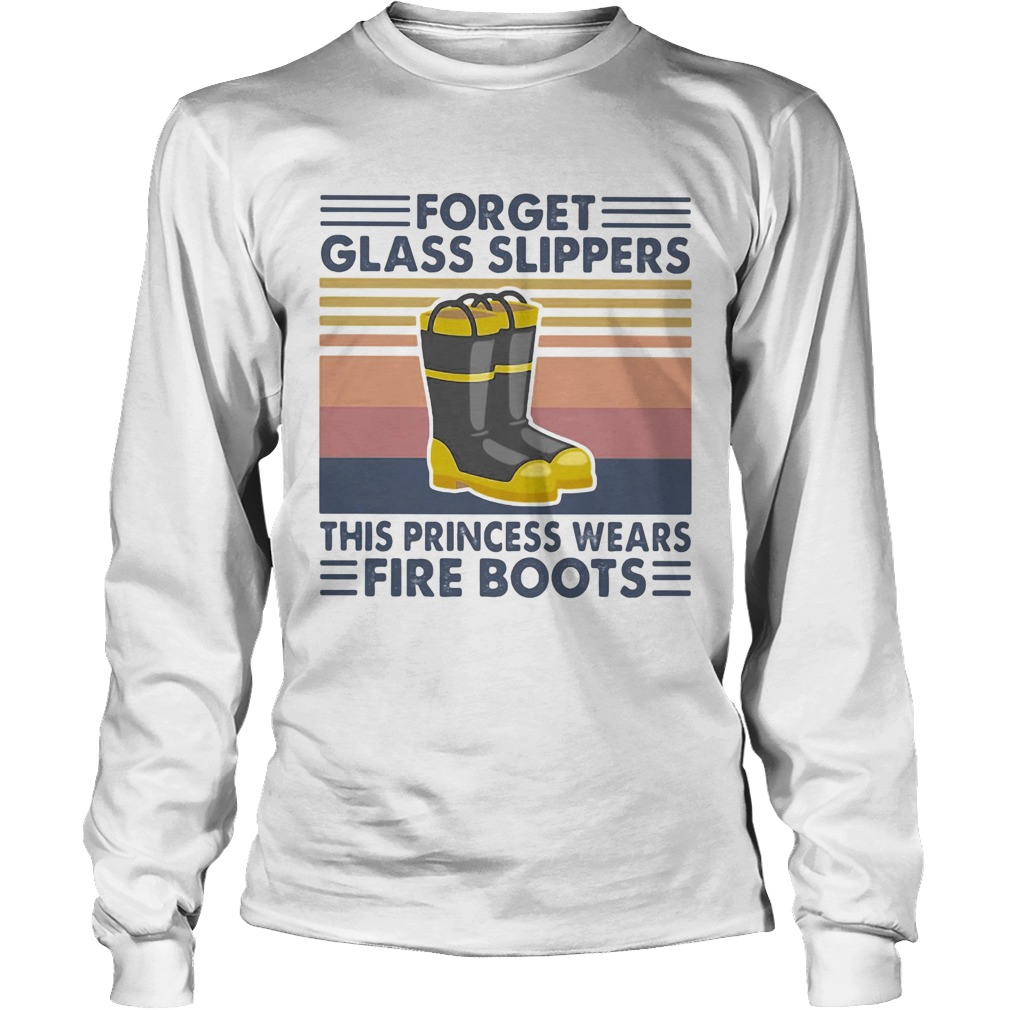 Forget glass slippers this princess wears fire boots vintage retro Long Sleeve