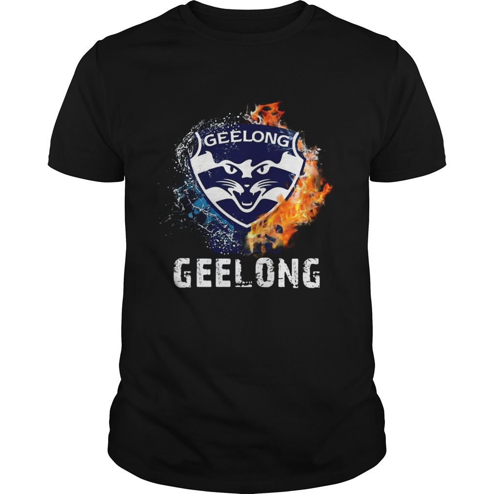 Geelong water and fire logo shirt